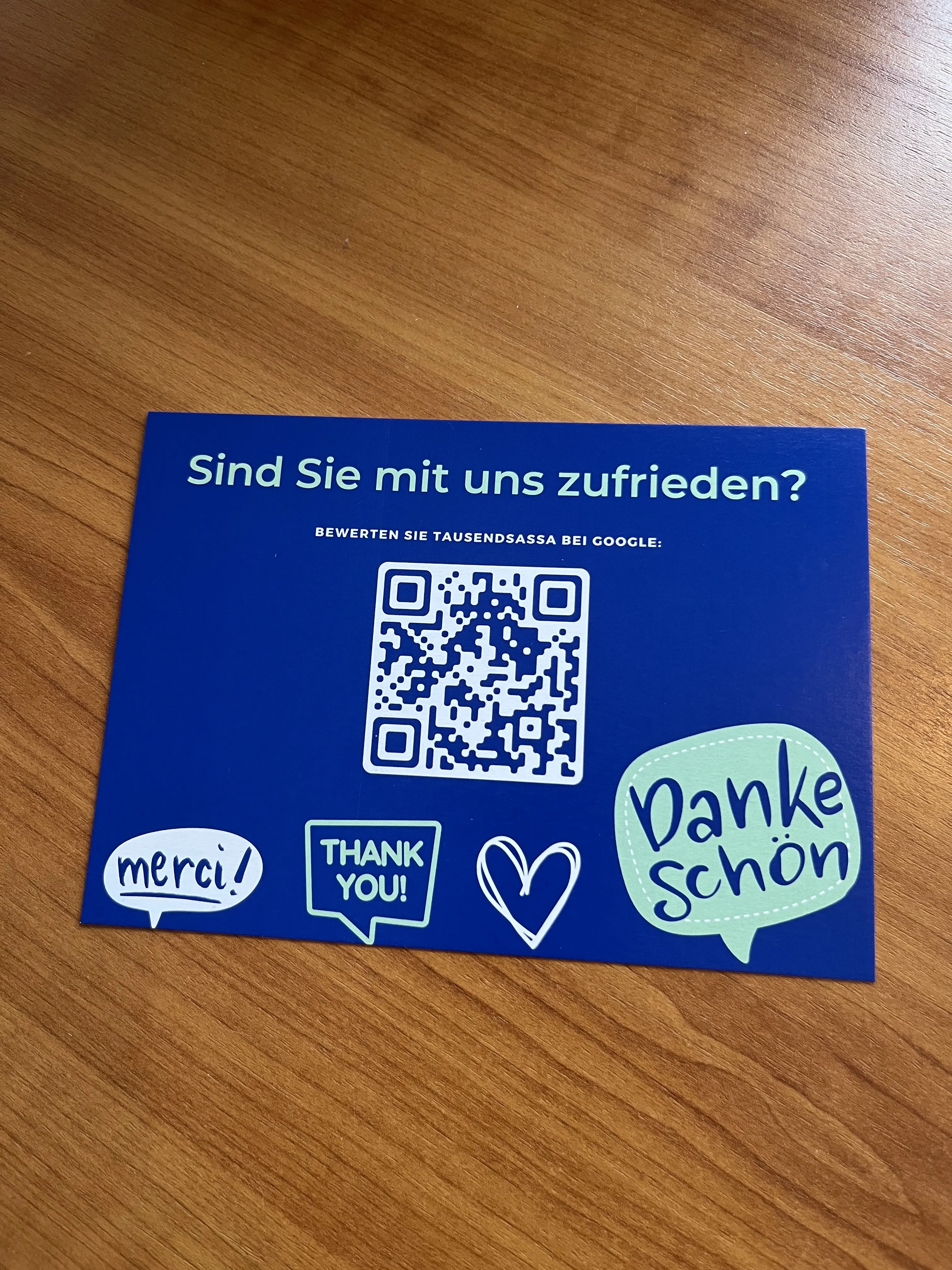 Sind Sie mit uns zufrieden? Bewerten Sie Tausendsassa bei Google